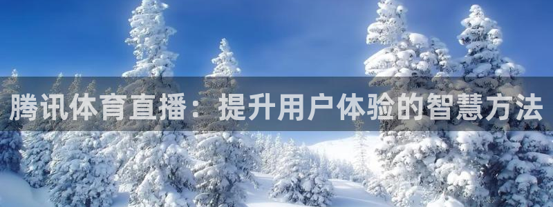 腾讯体育直播：提升用户体验的智慧方法